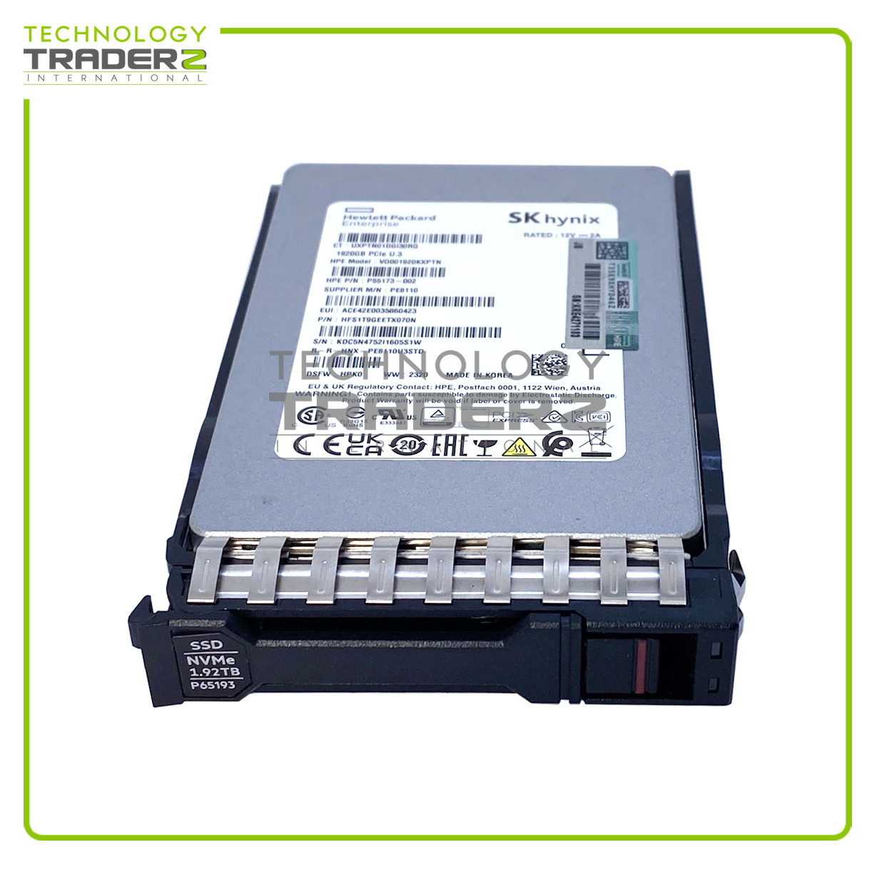 P64844-B21 HPE 1.92TB NVMe Gen4 RI BC U.3 2.5” SSD P55173-002